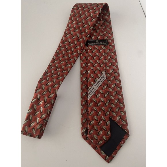 Ermenegildo Zegna 100% Silk Tie Necktie Patterned Coltherie Phoenix - Picture 5 of 5
